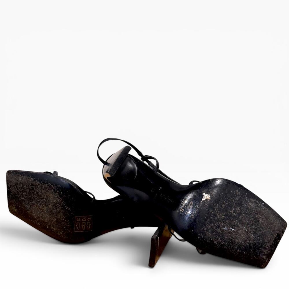 CULT GAIA Sandra Strappy Block Heel Sandal Black Leather EU 39 / US 9 - Picture 4 of 6